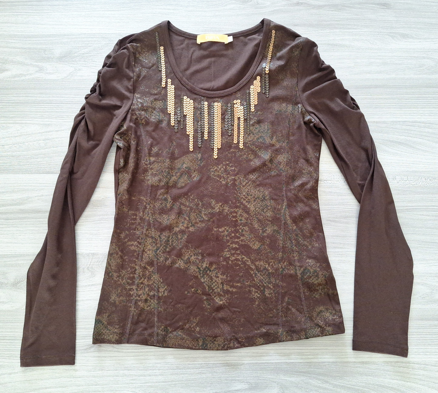 BIBA Langarmshirt Pailletten 36