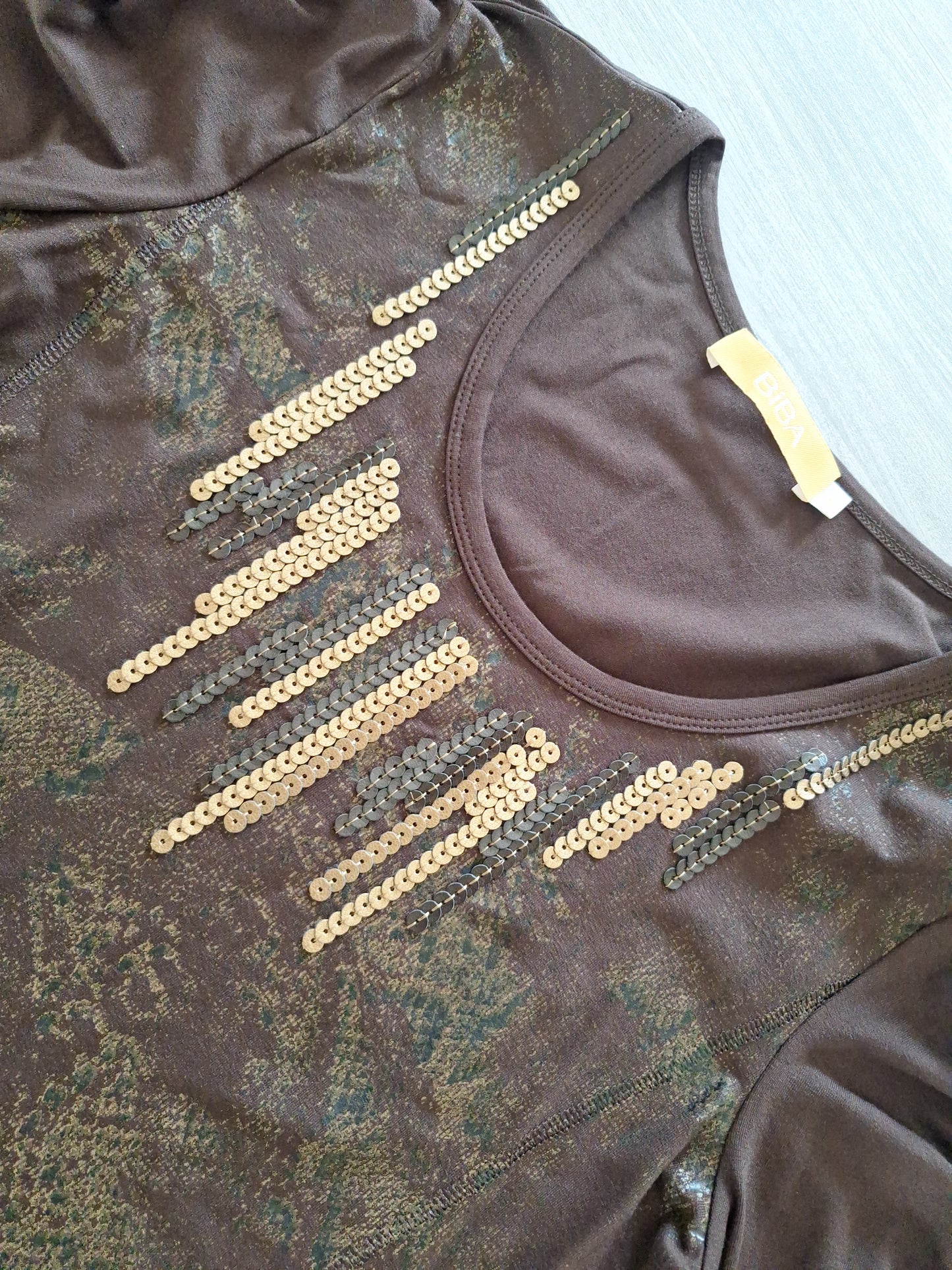 BIBA Langarmshirt Pailletten 36