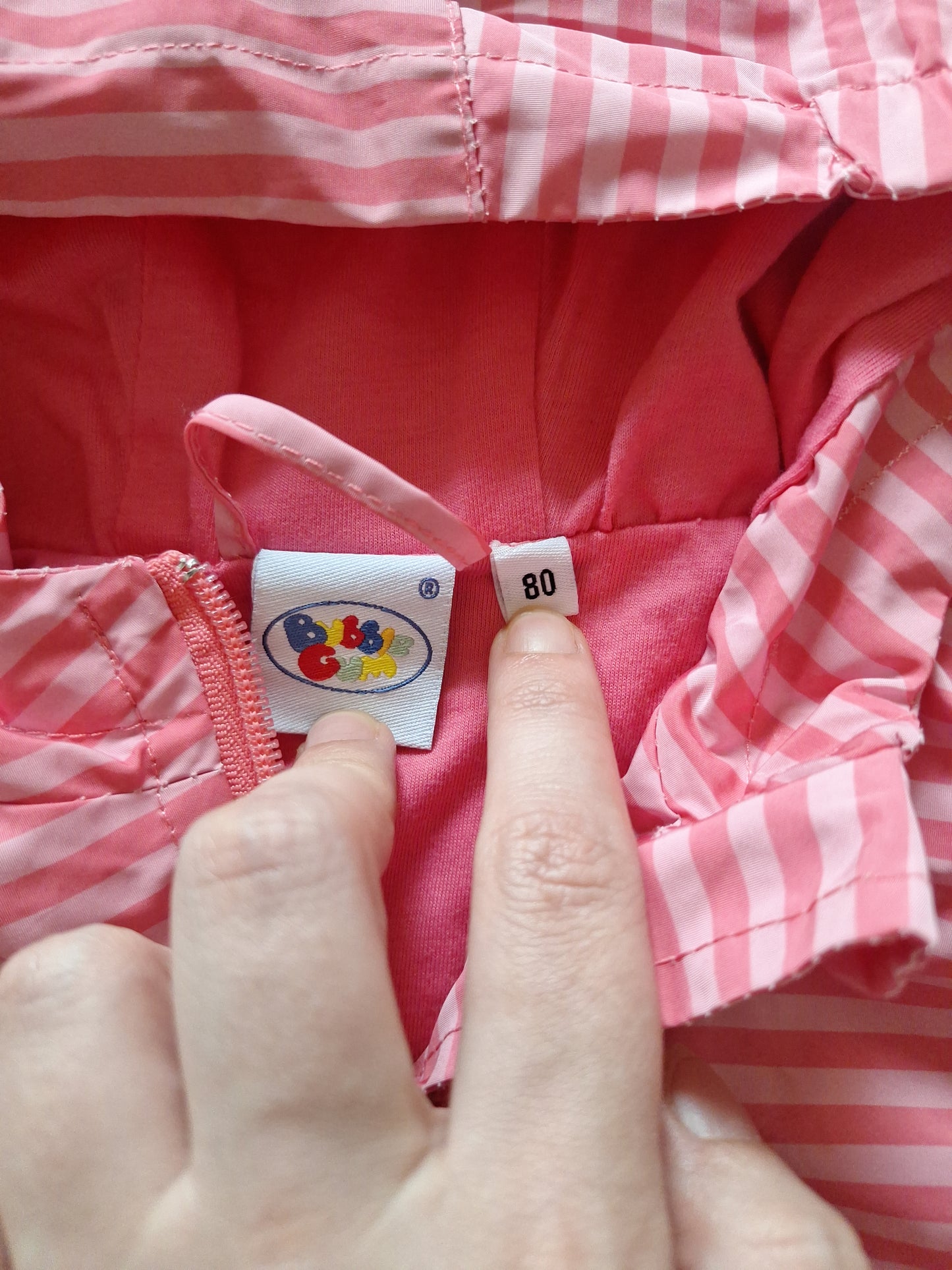 Bubble Gum Regenjacke Gestreift 80
