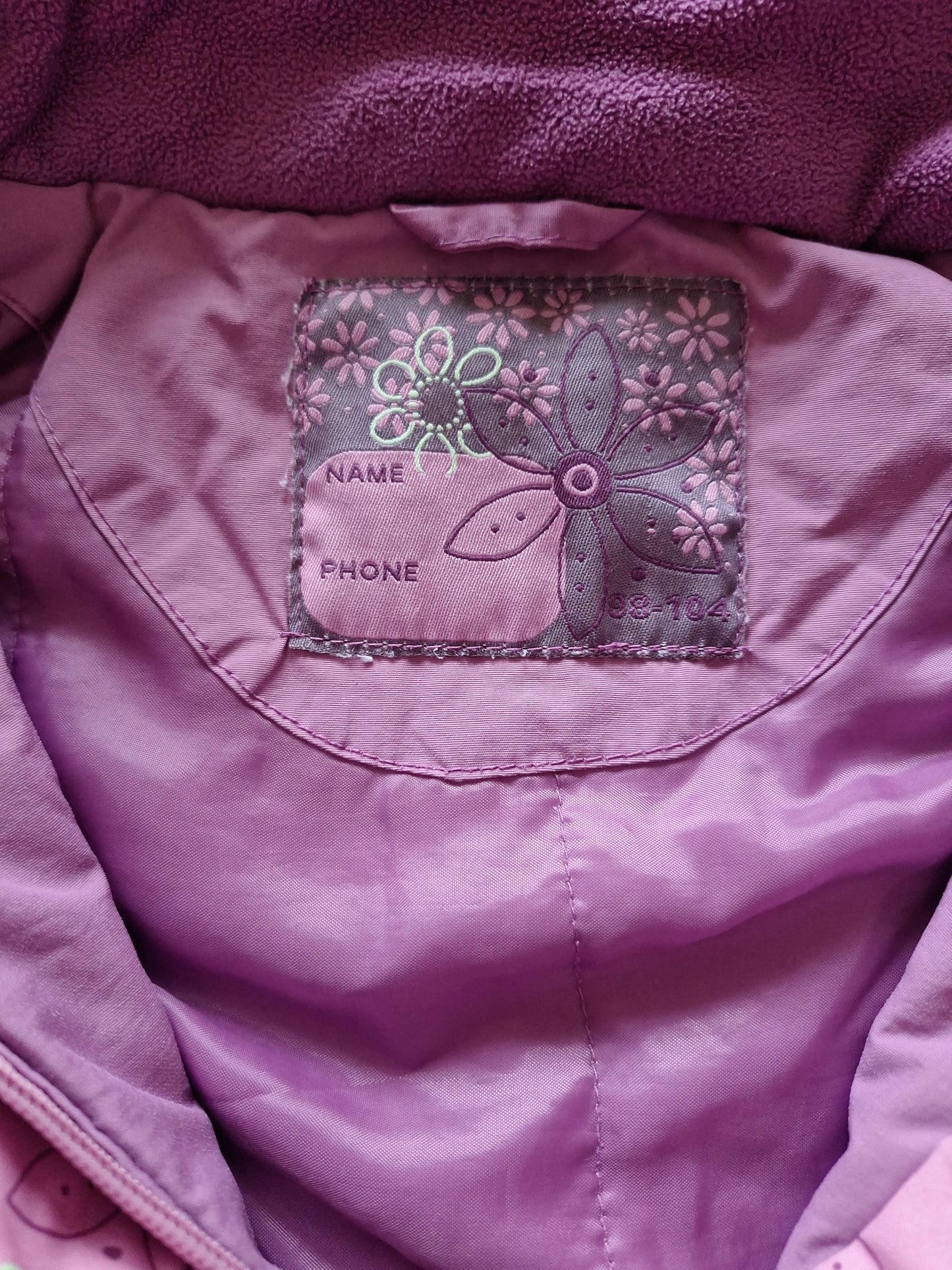 TCM Winterjacke Blumen 98/104