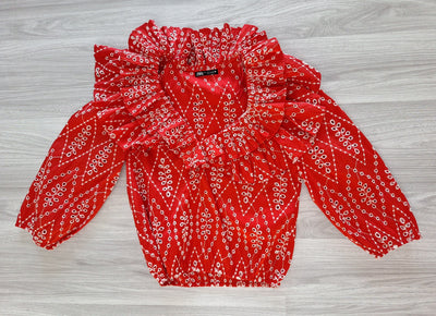 Zara Bluse Lochstickerei 36