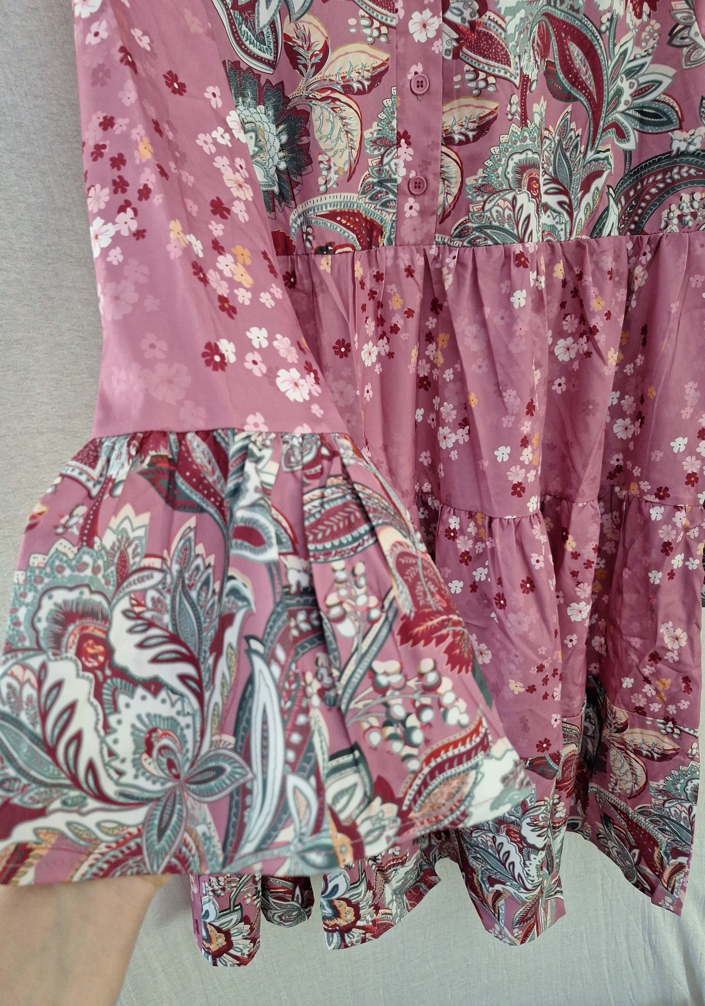 Noracora Langarmkleid Blumen 40