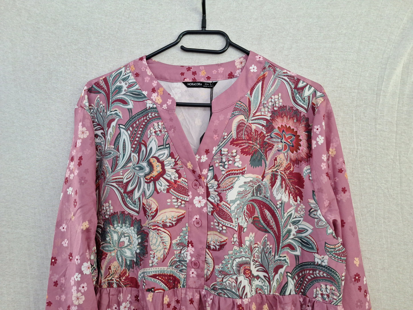 Noracora Langarmkleid Blumen 40