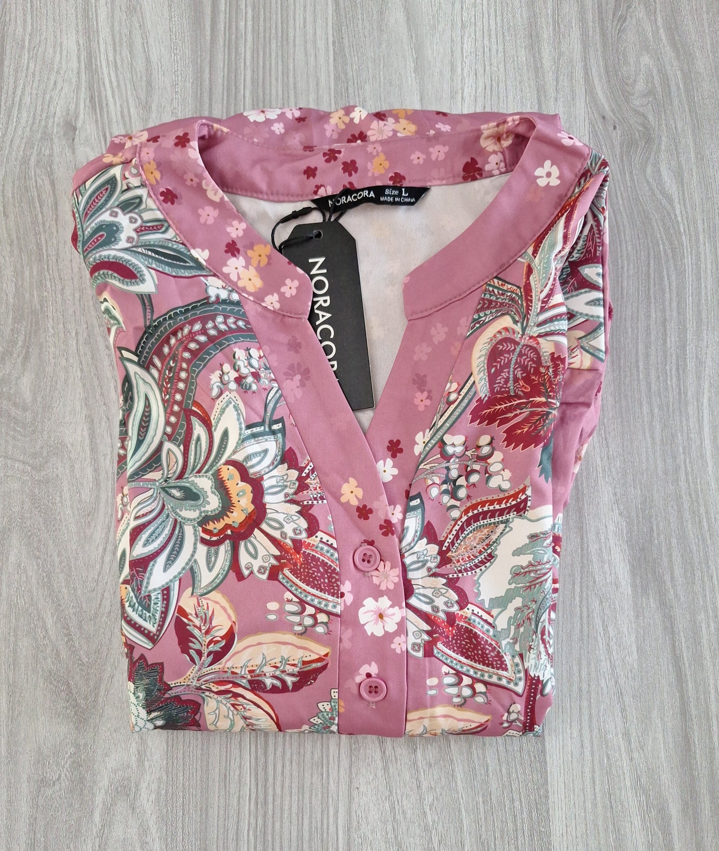 Noracora Langarmkleid Blumen 40