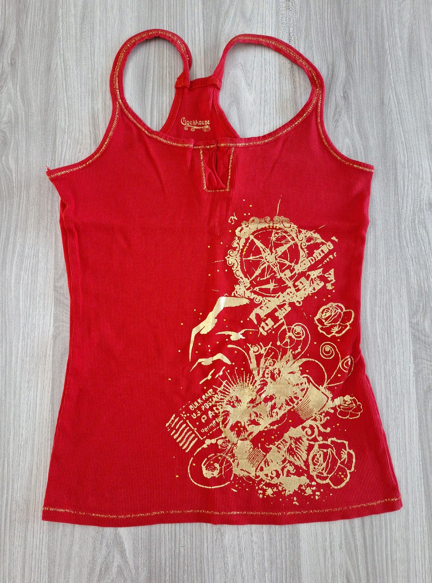 Clockhouse Trägertop Gold 38