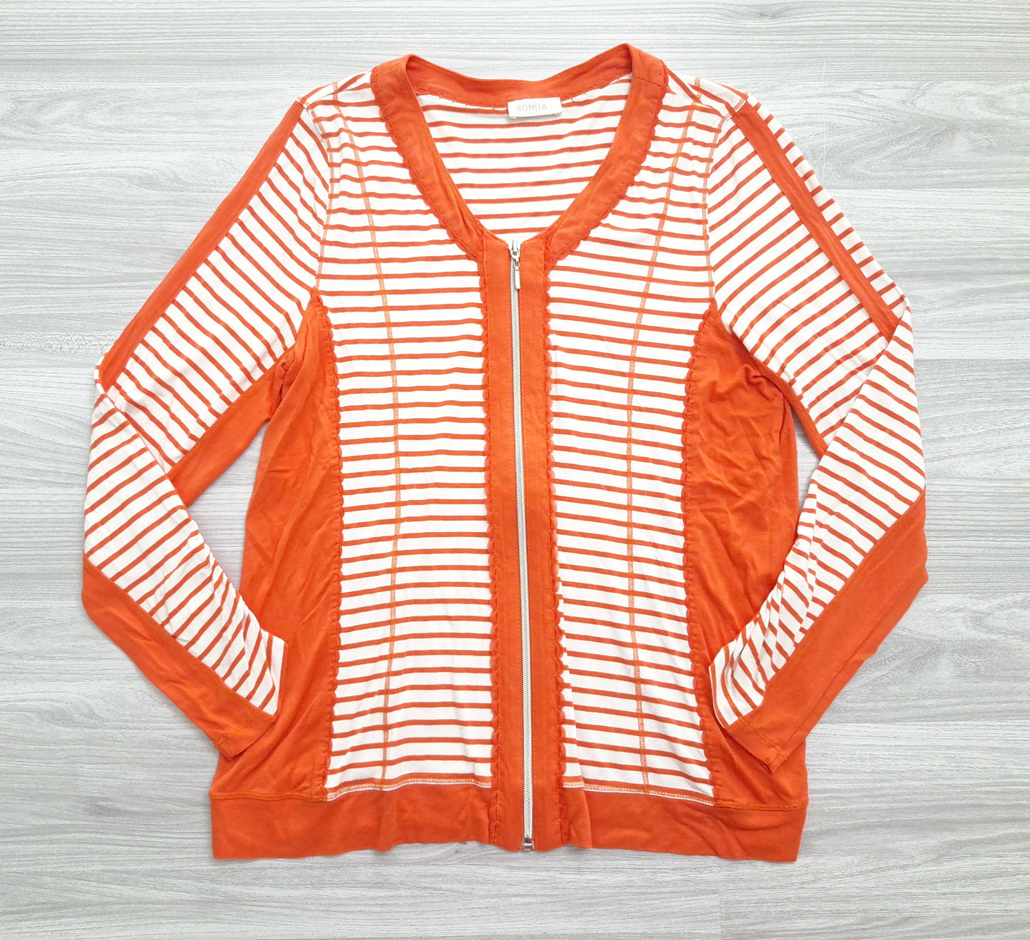 Bonita Sweatshirtjacke Streifen 40