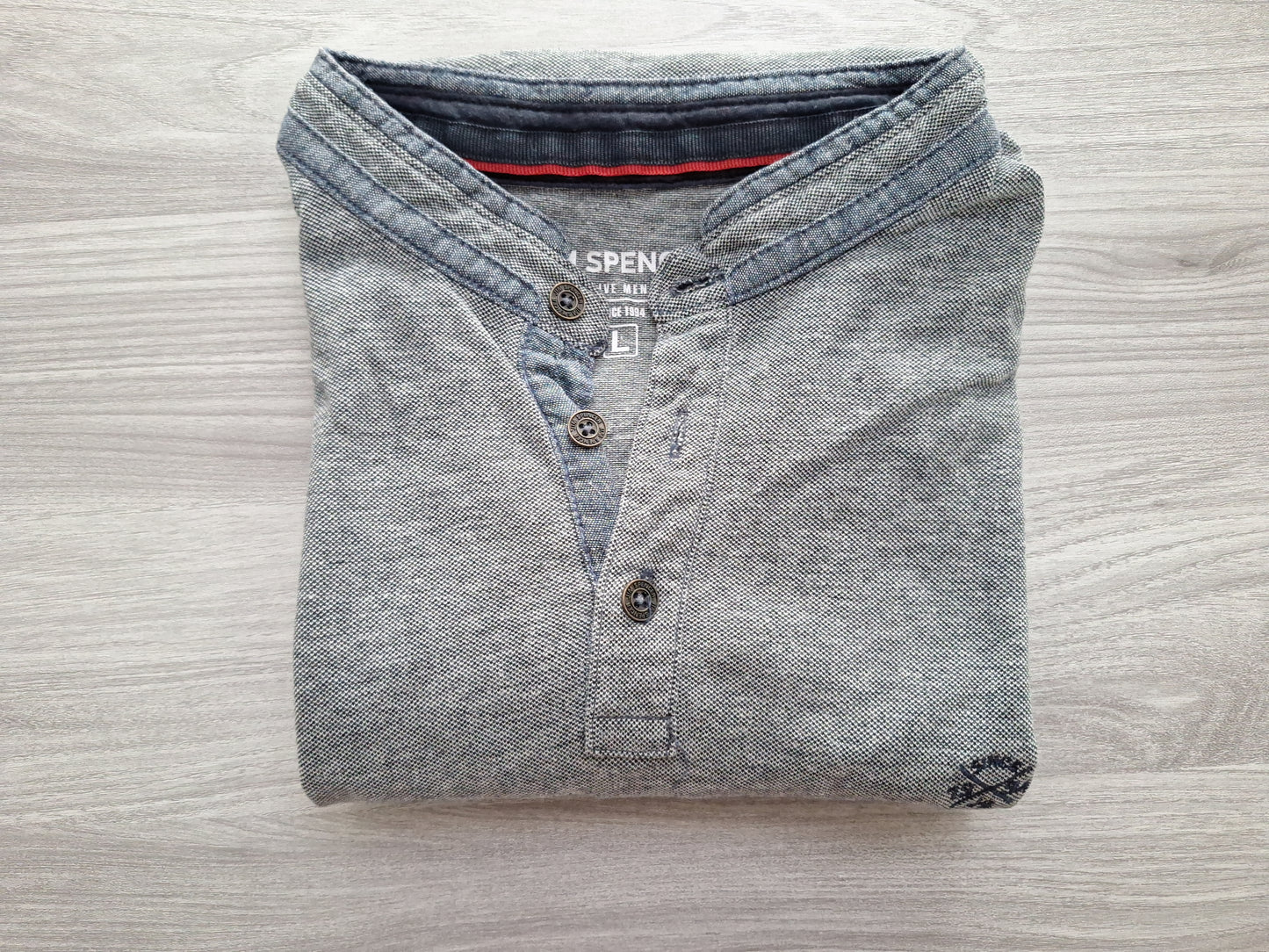 Jim Spencer Henley T-Shirt Meliert L