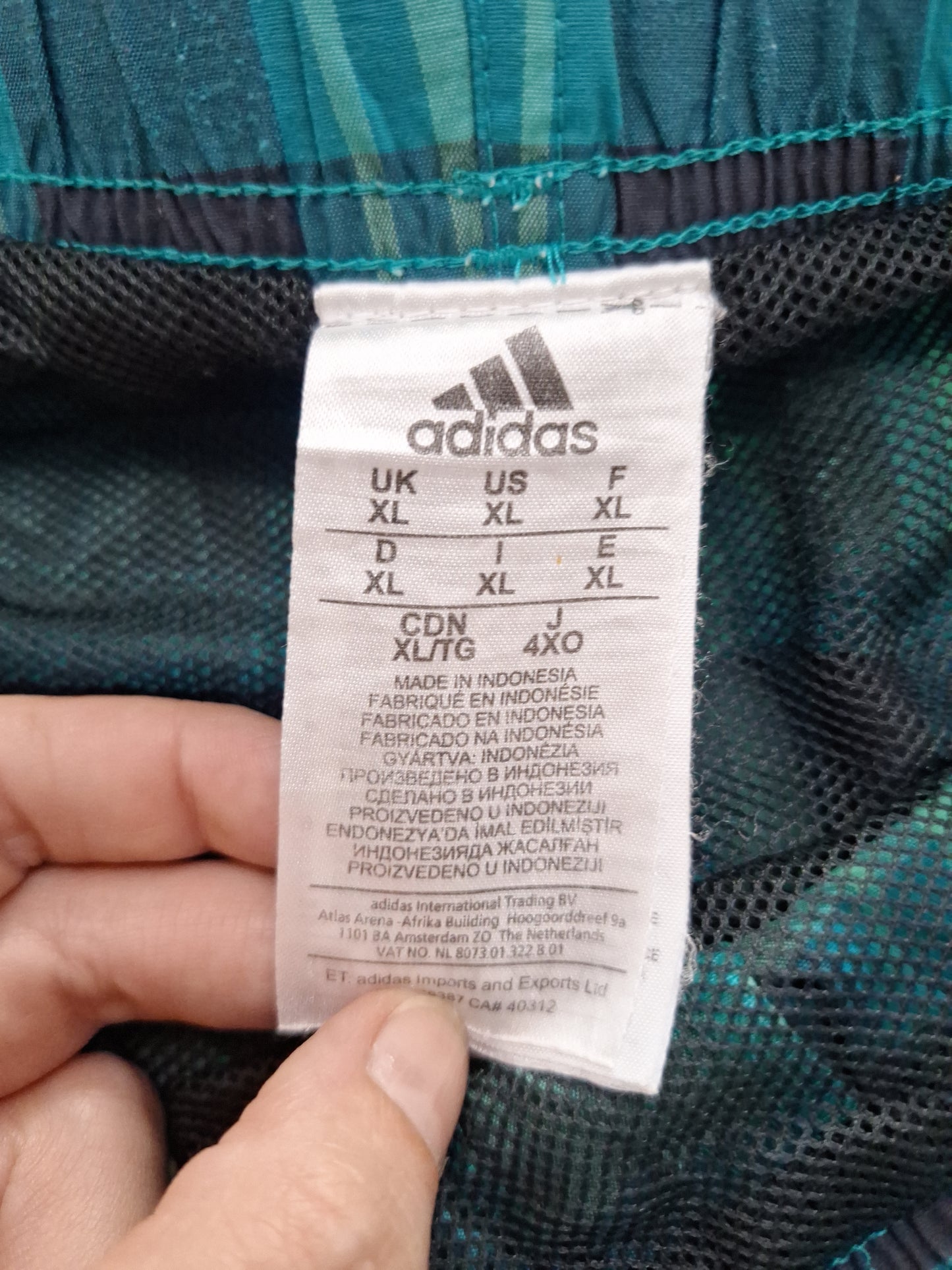 Adidas Badeshorts Kariert XL