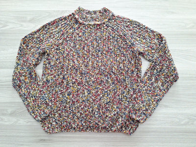 Grobstrickpullover Bouclé-Struktur 38