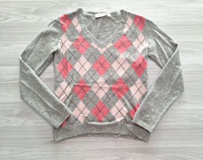 Yessica Feinstrickpullover Argyle Rautenmuster 36