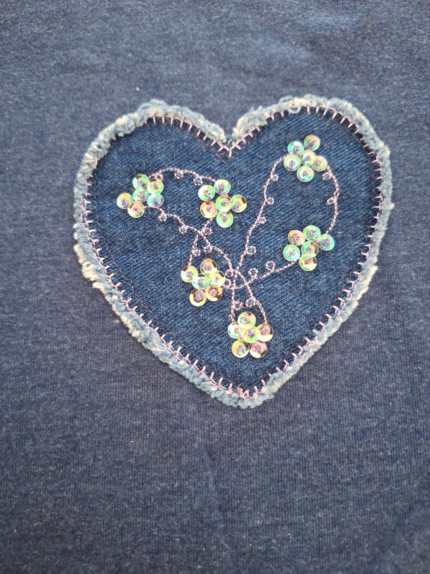 T-Shirt Herz Pailletten 48/50