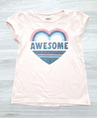 Y.F.K T-Shirt Glitzerprint Herz 128