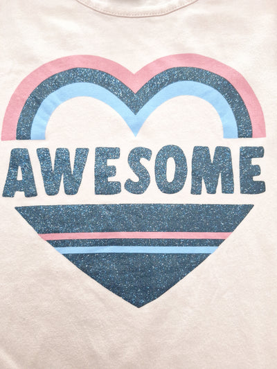 Y.F.K T-Shirt Glitzerprint Herz 128
