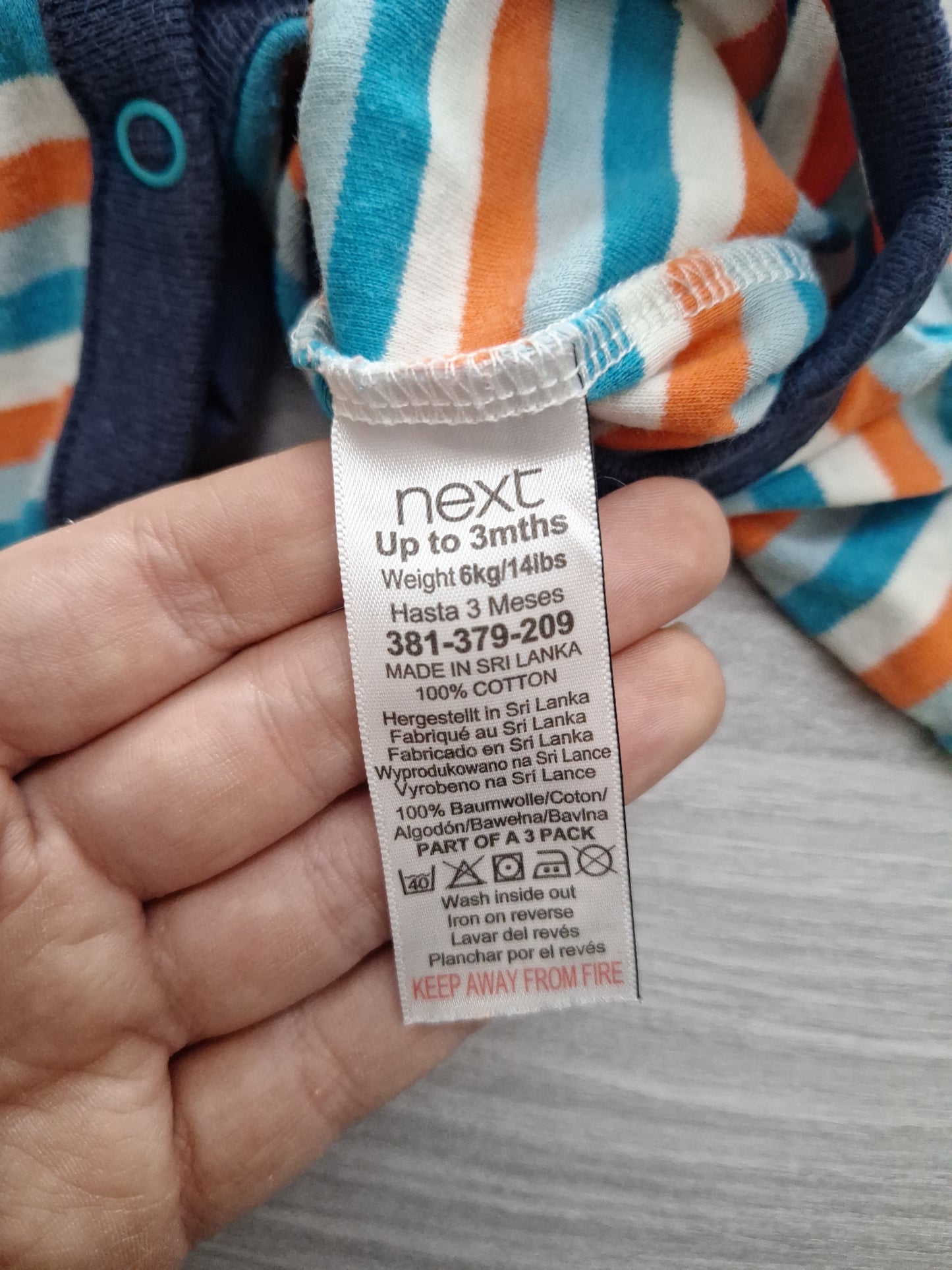 Next Baby Strampler Ringel 62