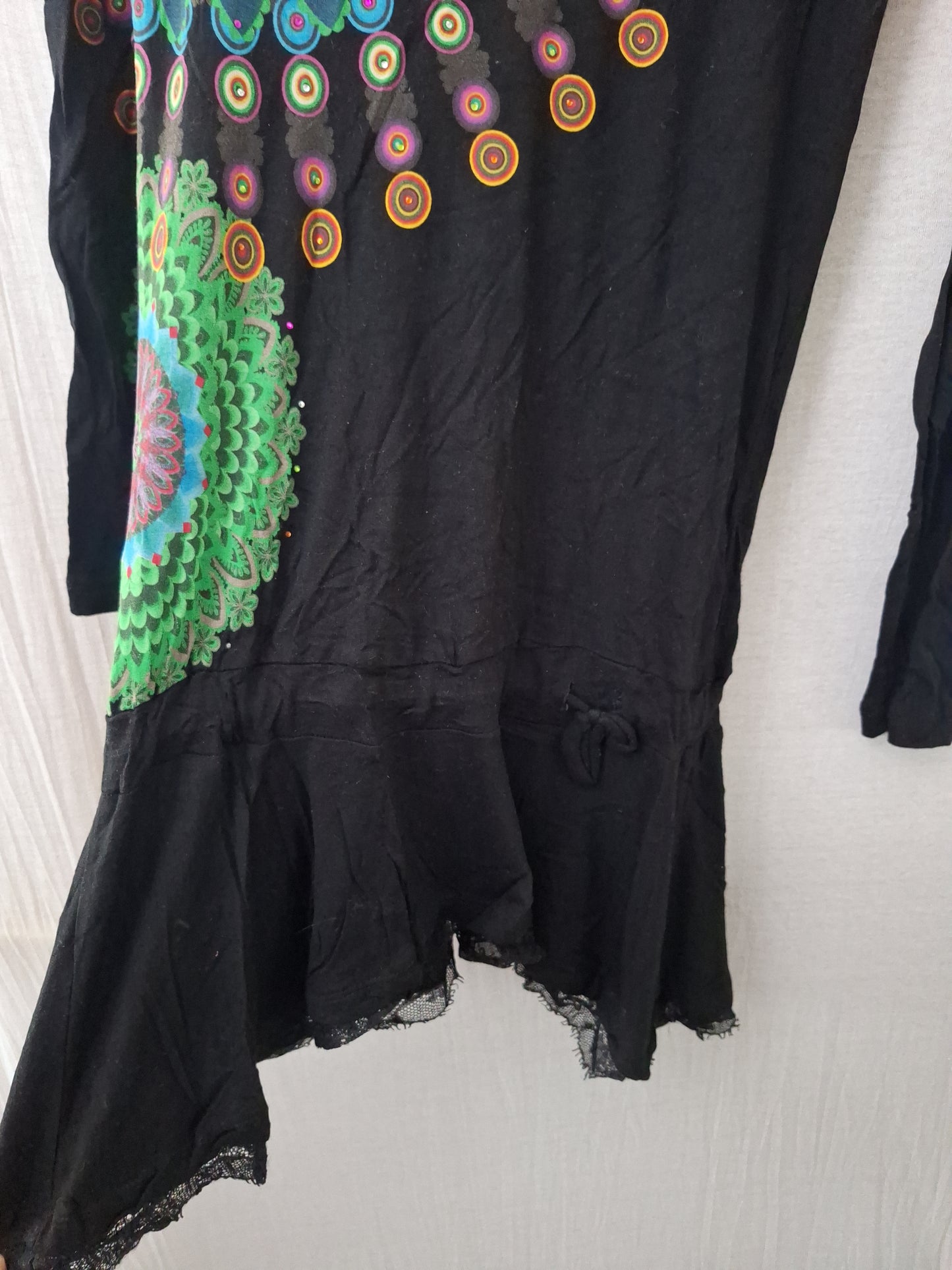 Desigual Kleid Strassprint 36