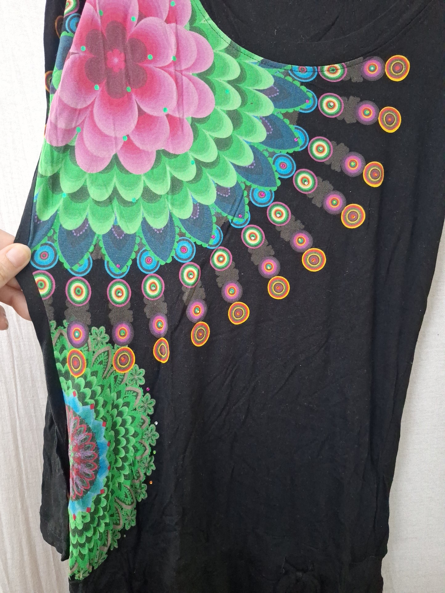 Desigual Kleid Strassprint 36
