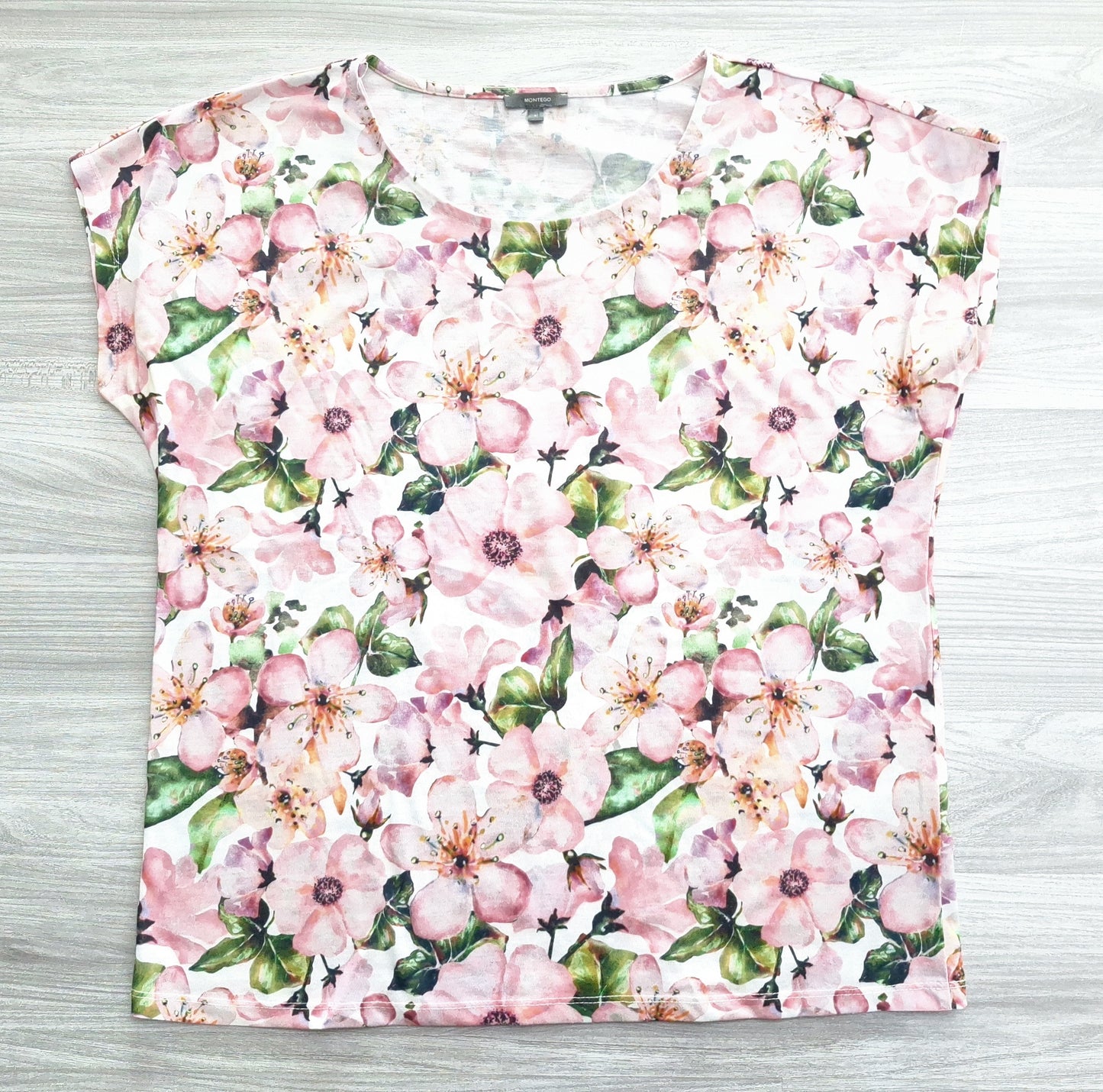 Montego T-Shirt Blumen 40