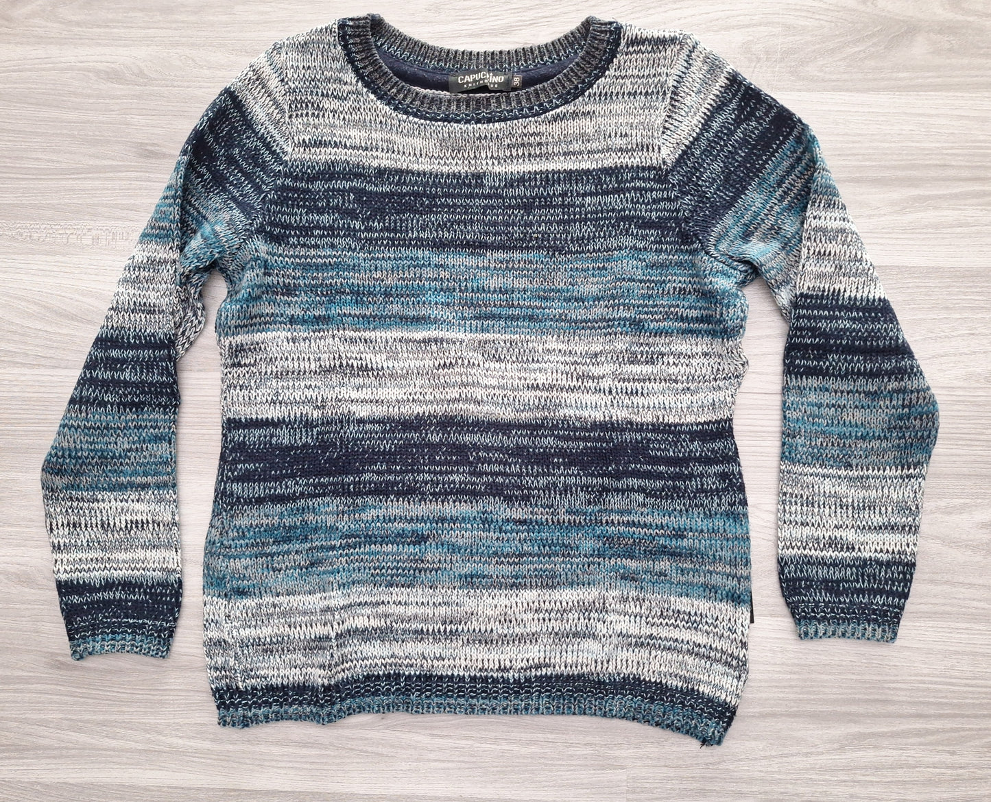 Cappuccino Strickpullover Ringel 38