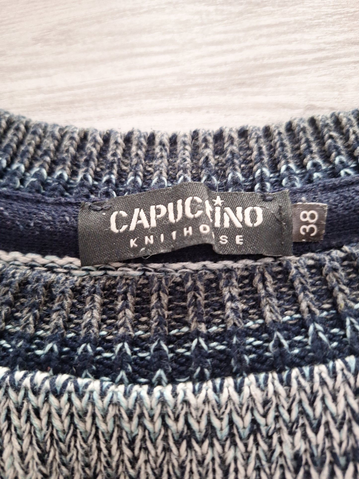 Cappuccino Strickpullover Ringel 38