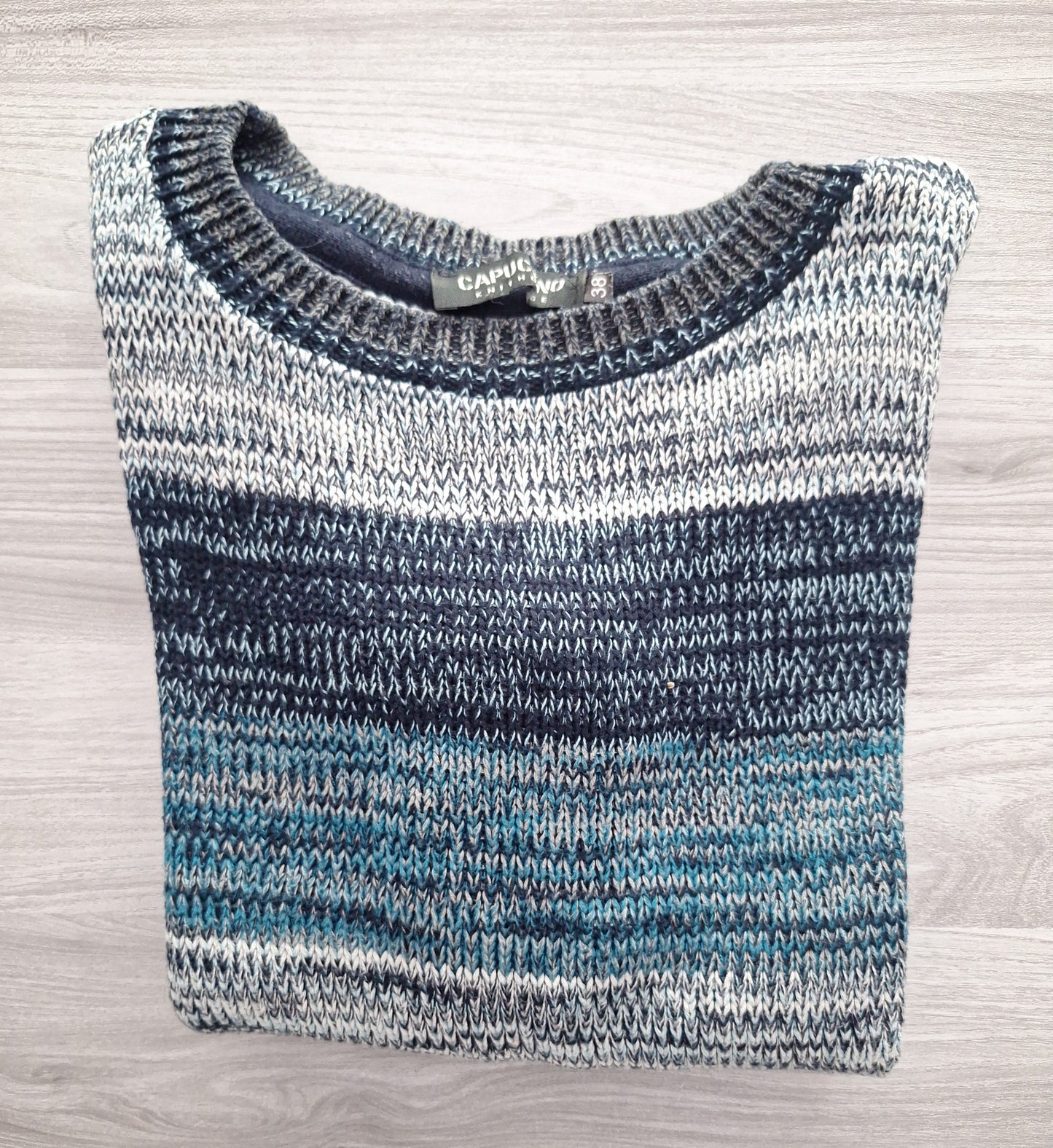 Cappuccino Strickpullover Ringel 38
