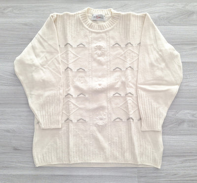 Gollehaug Strickpullover Silberfäden 40