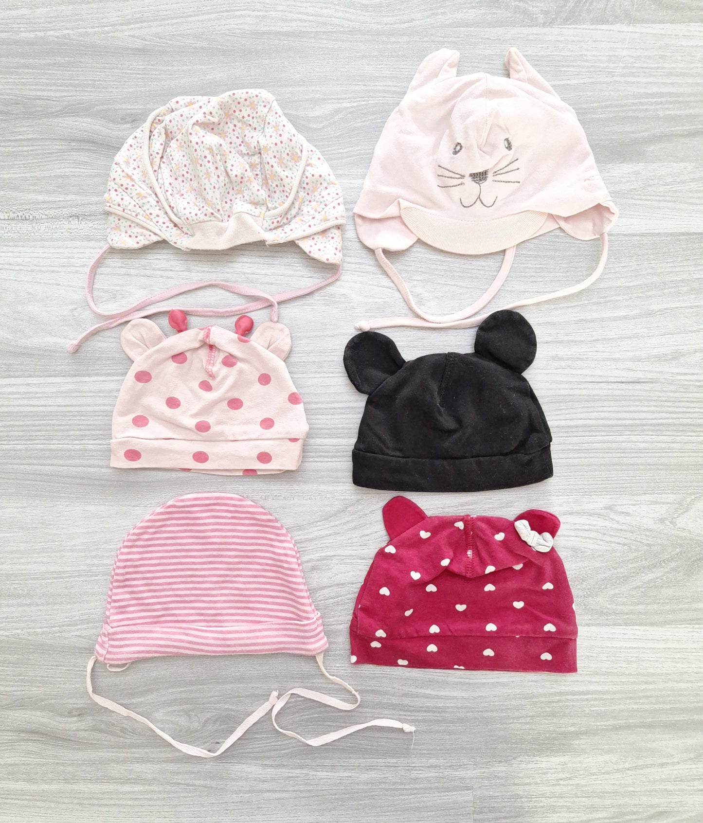 Babymützen 6er Set Gr. 56 / 41–42
