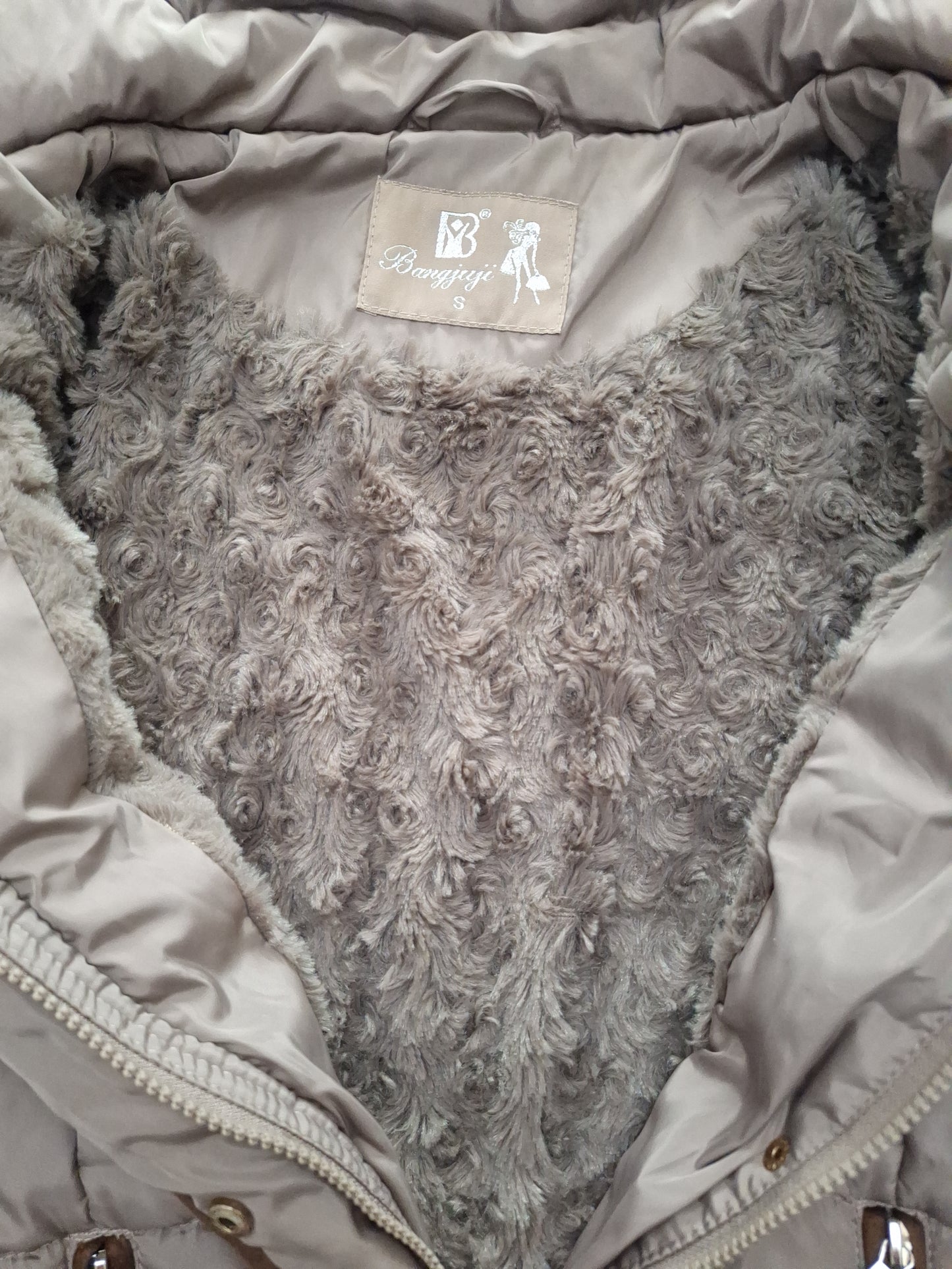 Bangjiyi Steppjacke Fellfutter 36