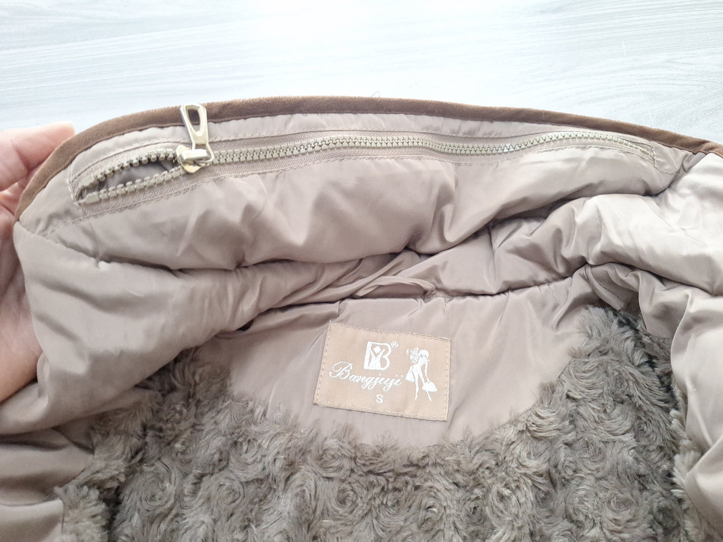 Bangjiyi Steppjacke Fellfutter 36