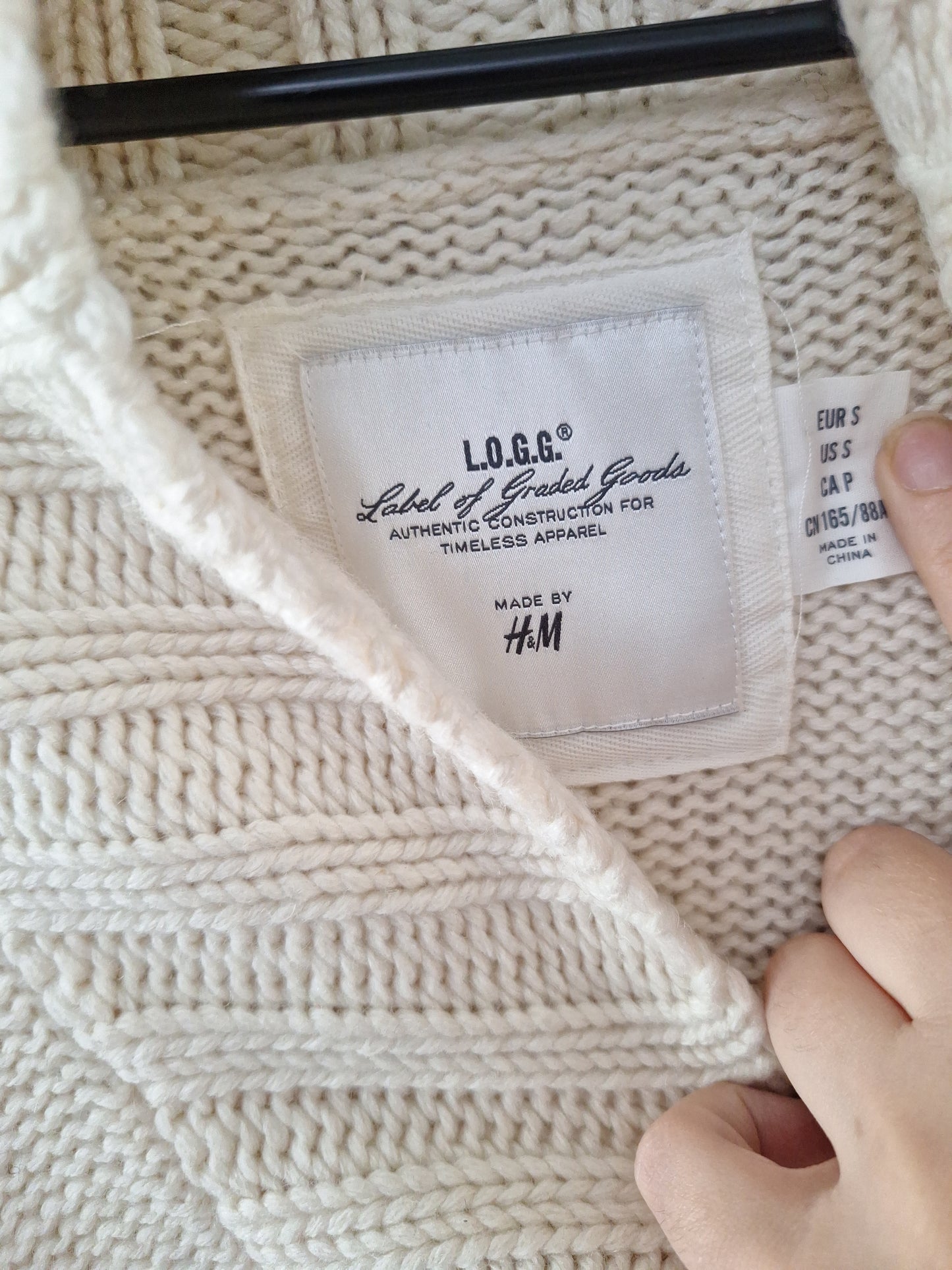 H&M Longpullover Zopfmuster 36
