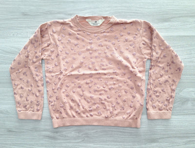 H&M Sweatshirt Glitzerherzen 122/128