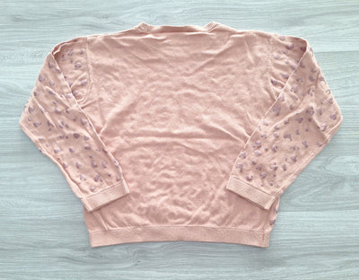 H&M Sweatshirt Glitzerherzen 122/128