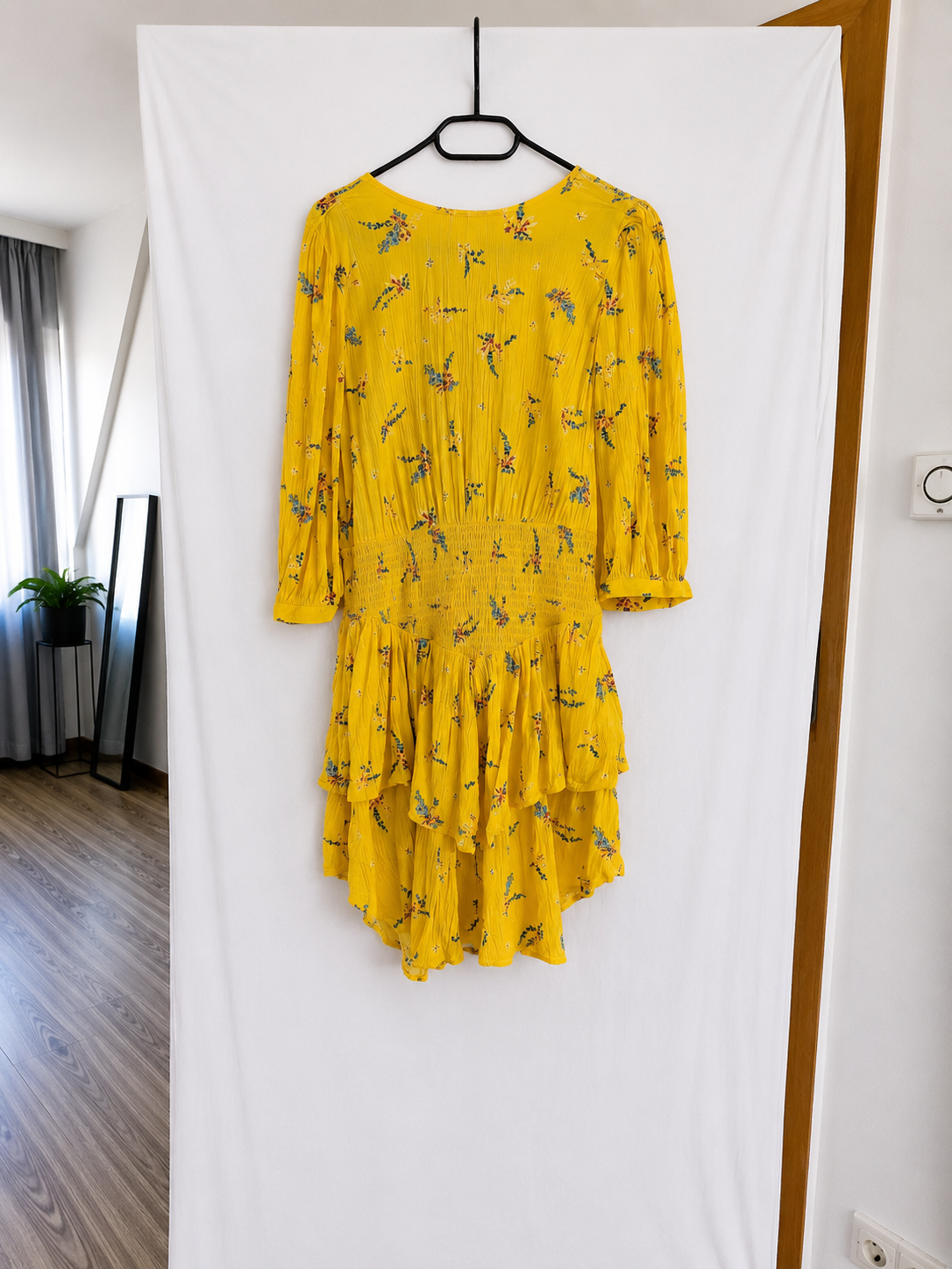 EDC Volantkleid Blumen 38
