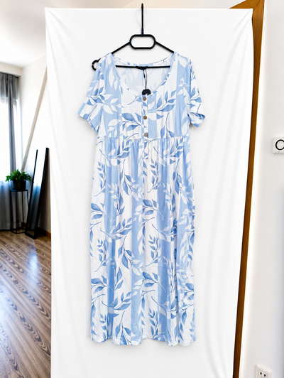 Noracora Maxikleid Blätter 40